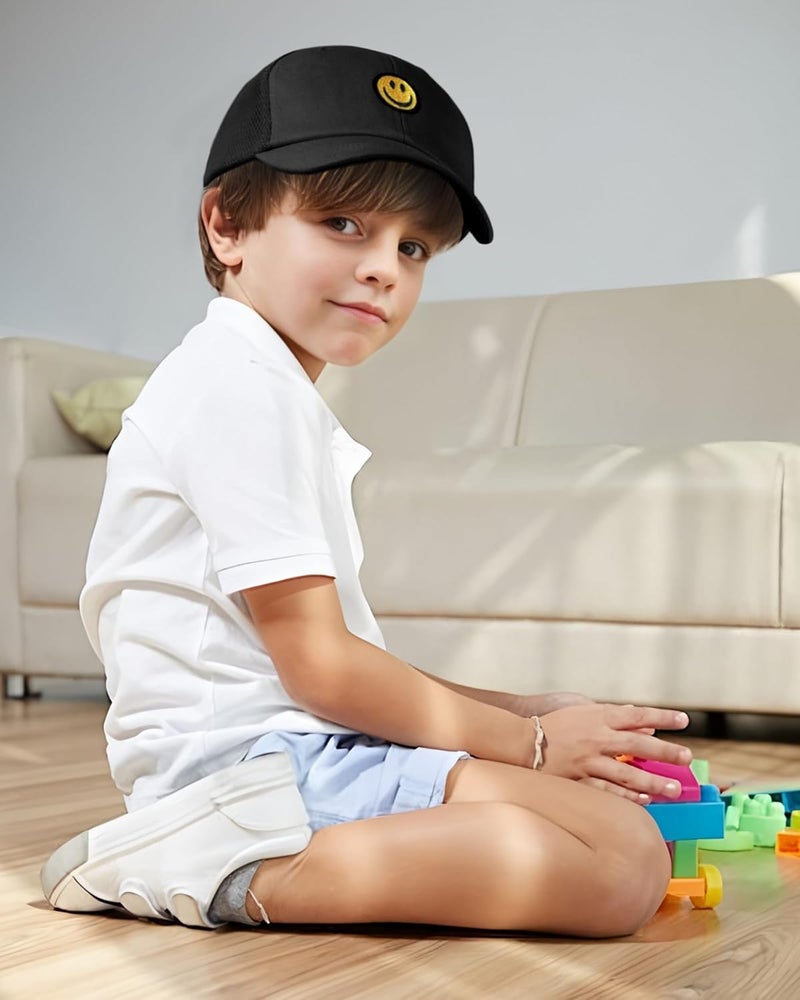 SONMONY Store Smile Face Toddler Baseball Cap Boy Baseball Hats Kids Washed Funny Hats Adjustable Cute Caps for 3-12 Years… - Image 5